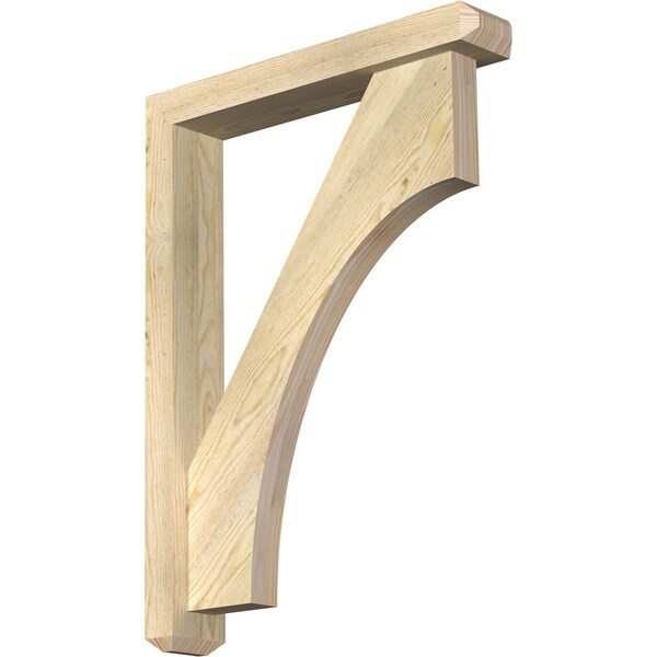 Ekena Millwork Westlake Craftsman Rough Sawn Bracket w/ Offset Brace, Douglas Fir, 4"W x 22"D x 30"H BKT0402X22X30WTL04RDF - main